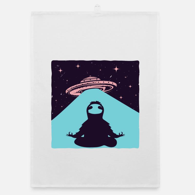 Maître de Yoga de l’Espace avec Disque Planétaire Torchon bio