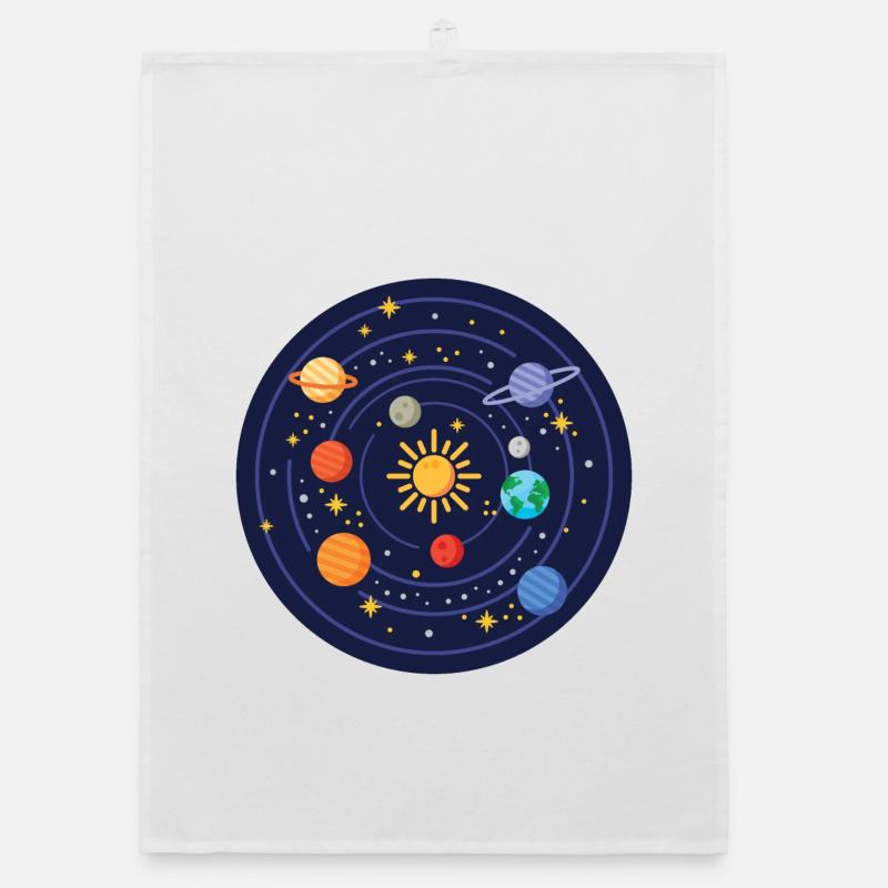 Solar System Organic dish towel