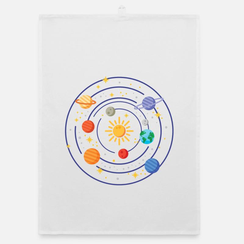 Solar System Organic dish towel