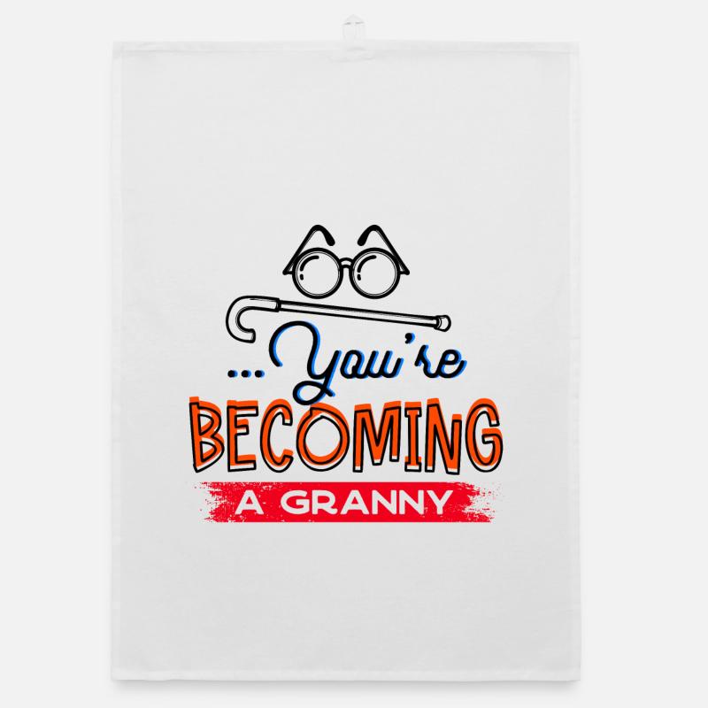 Brille Sehschwäche Großmutter Statement Oma Organic Geschirrtuch