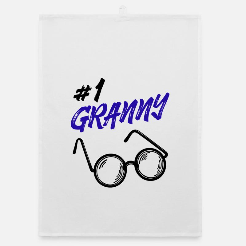 Omi Brille Statement Oma Beste Großmutter Organic Geschirrtuch