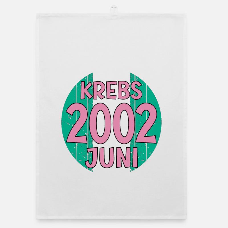 Sternzeichen Krebs Geburtstag Juni 2002 Organic Geschirrtuch