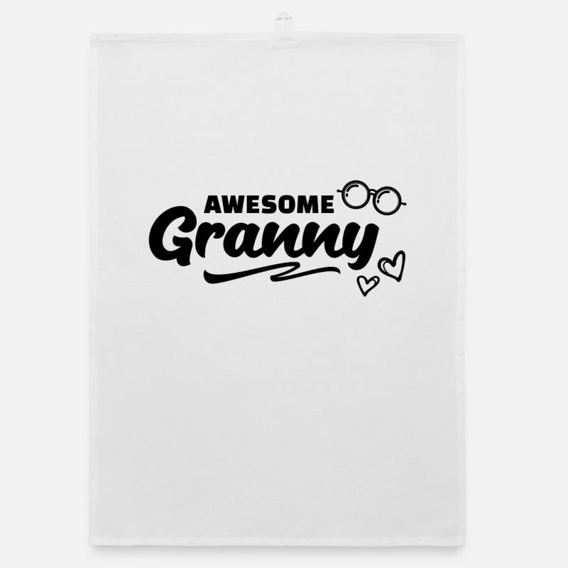 Brille Oma Großmutter Statement Alles Gute Organic Geschirrtuch
