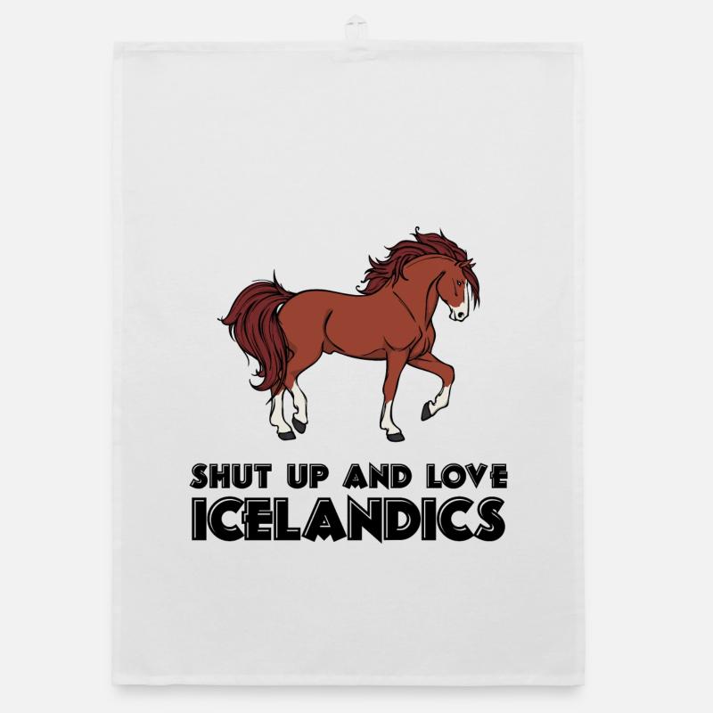 Cool Islandpferde Statement Pferdeliebe Isländer Organic Geschirrtuch