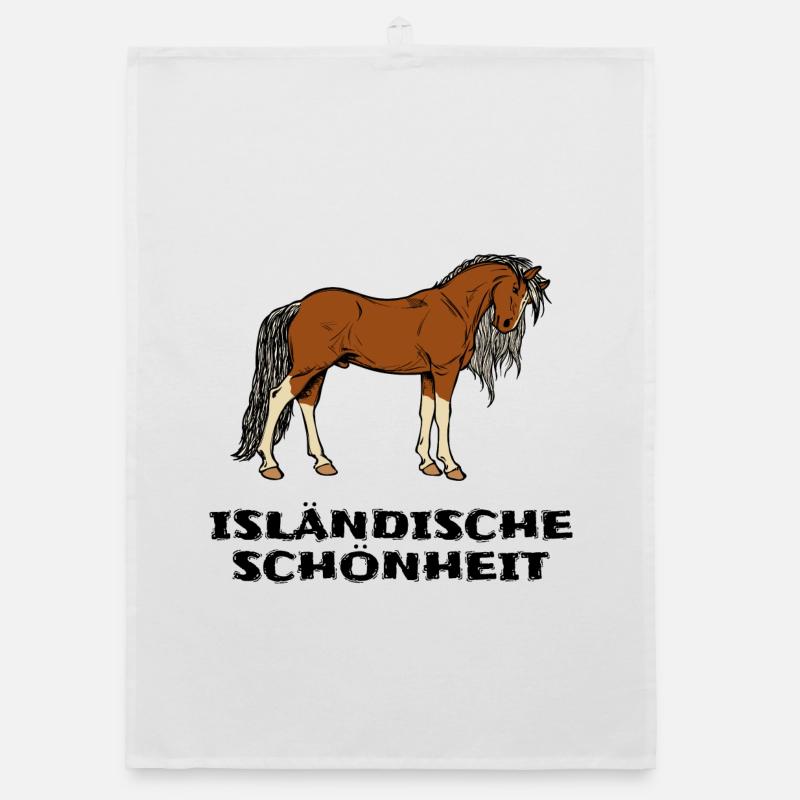Isländer Pferde Statement Islandpferde Pferdenarr Organic Geschirrtuch