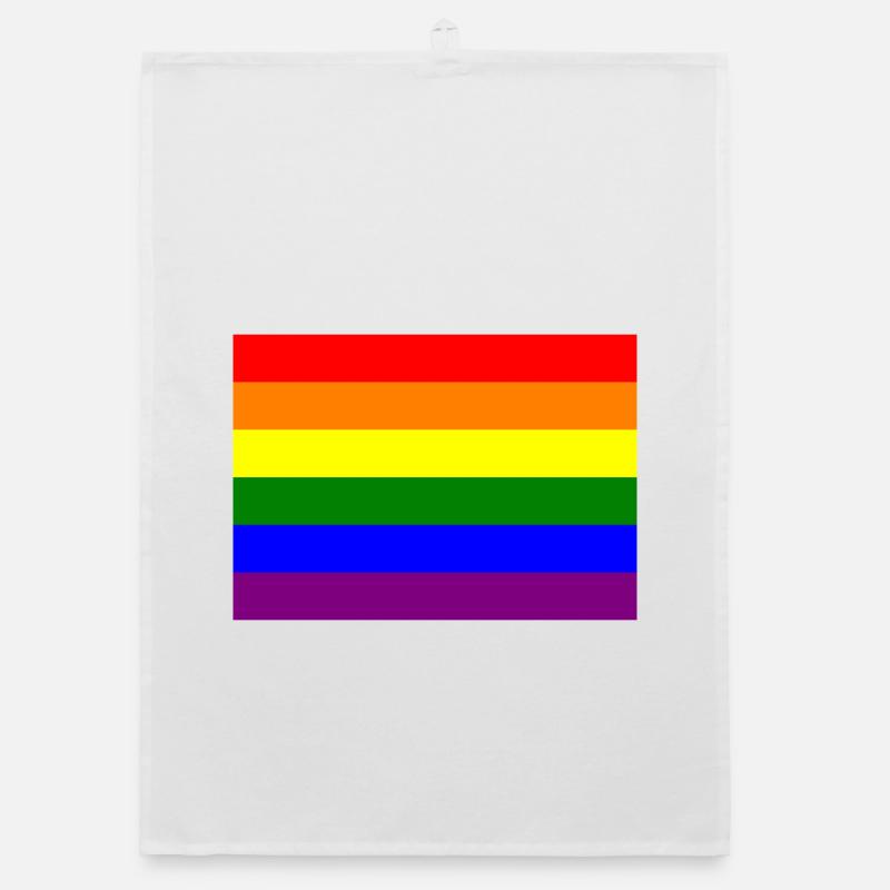 Pride Rainbow Flag Design Organic dish towel