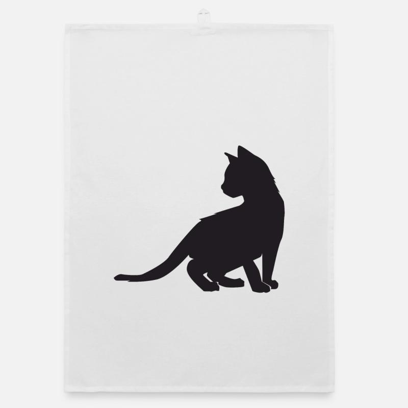 Kitten design Organic dish towel