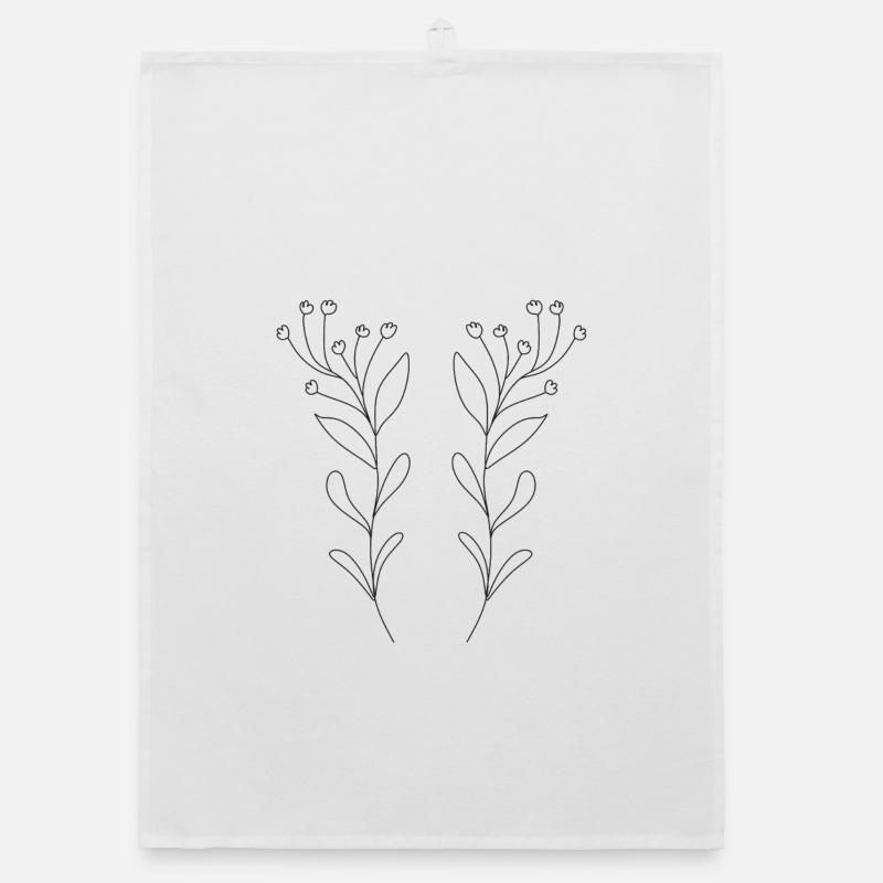 Simple, unique nature design Organic dish towel