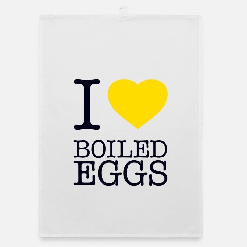 I LOVE BOILED EGGS Eier Organic dish towel