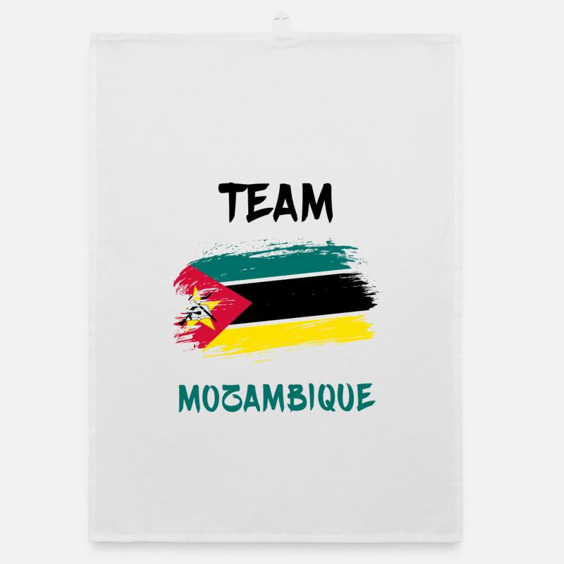 Drapeaux de l'équipe du Mozambique Torchon bio