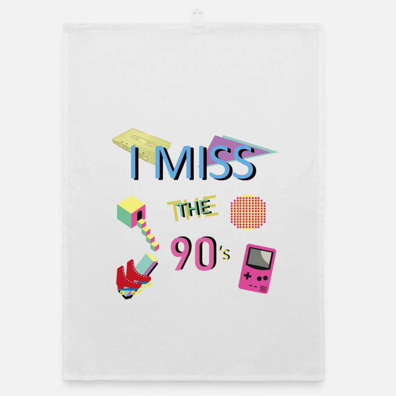 Nostalgic 90s theme Organic dish towel