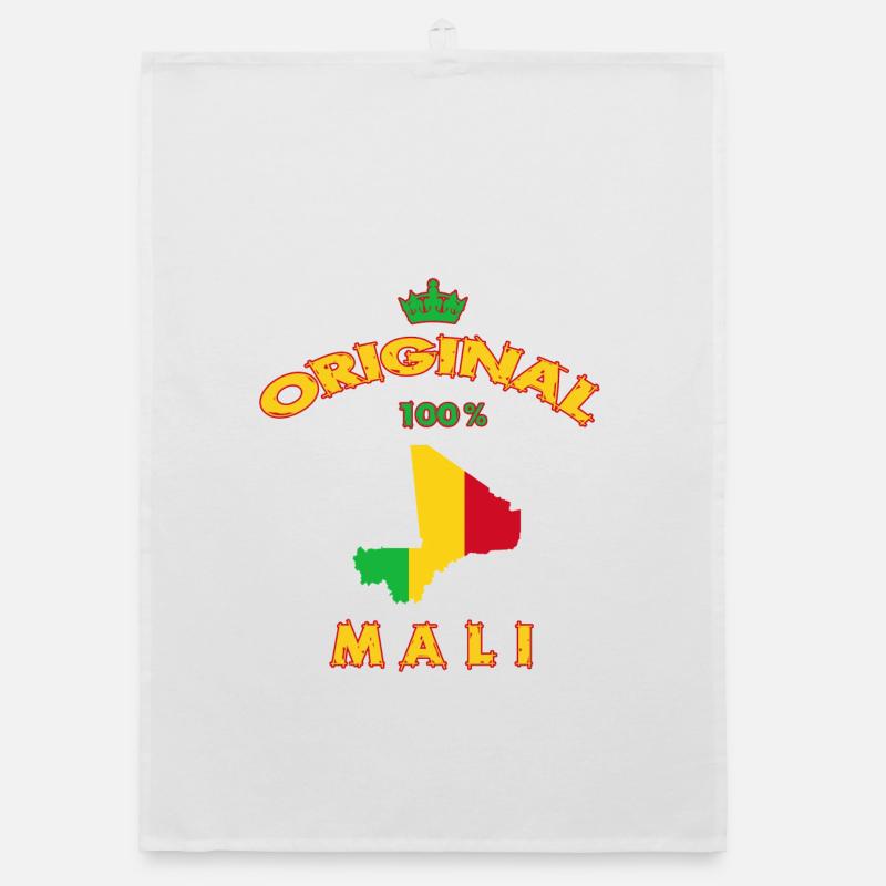 Drapeau du Mali 100 % original Torchon bio