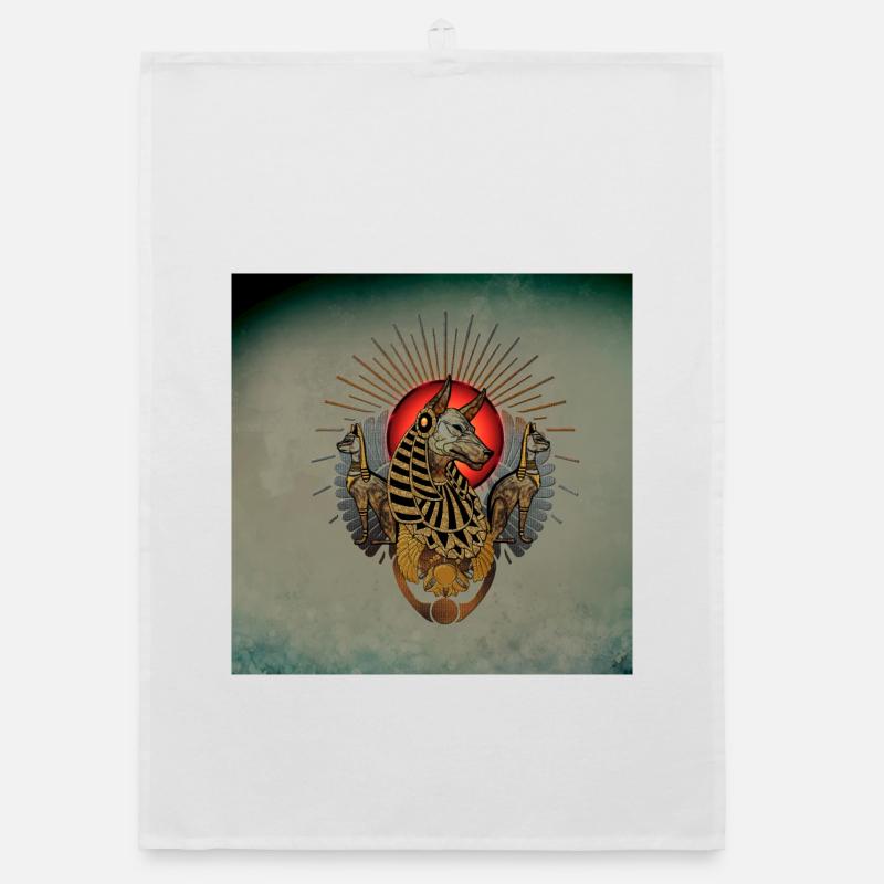 Die dunklen Anubis Organic Geschirrtuch