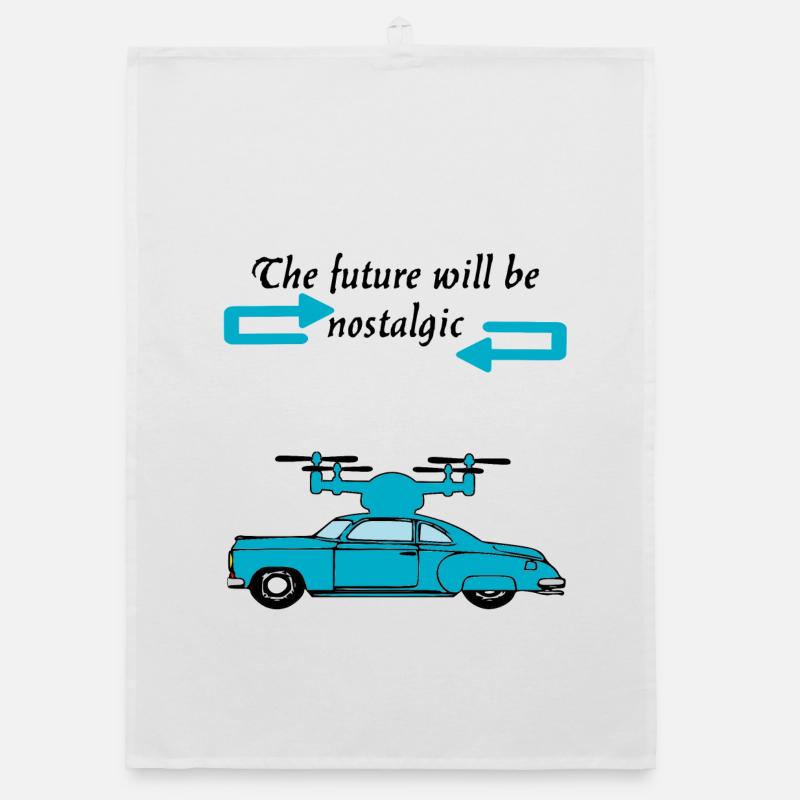Der Futur wird nostalgisch sein Organic Geschirrtuch