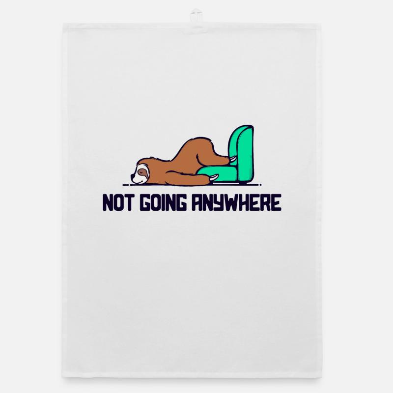 Lazy Sloth Sleep Statement Late Riser Organic dish towel