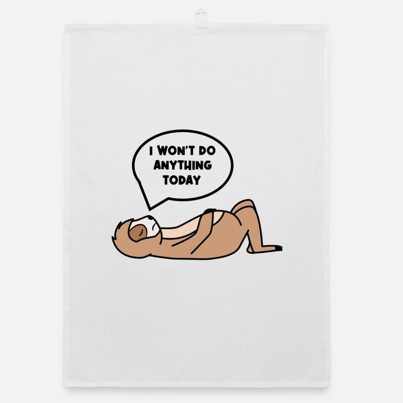 Relax Sloth Lazy Chill Statement Sleep Torchon bio