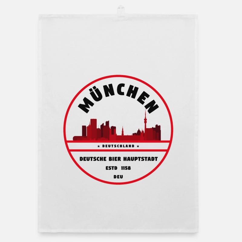 Emblème de la capitale de la bière de Munich Torchon bio