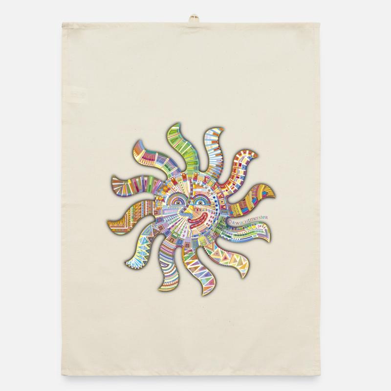 Pensée de vous soleil Torchon bio