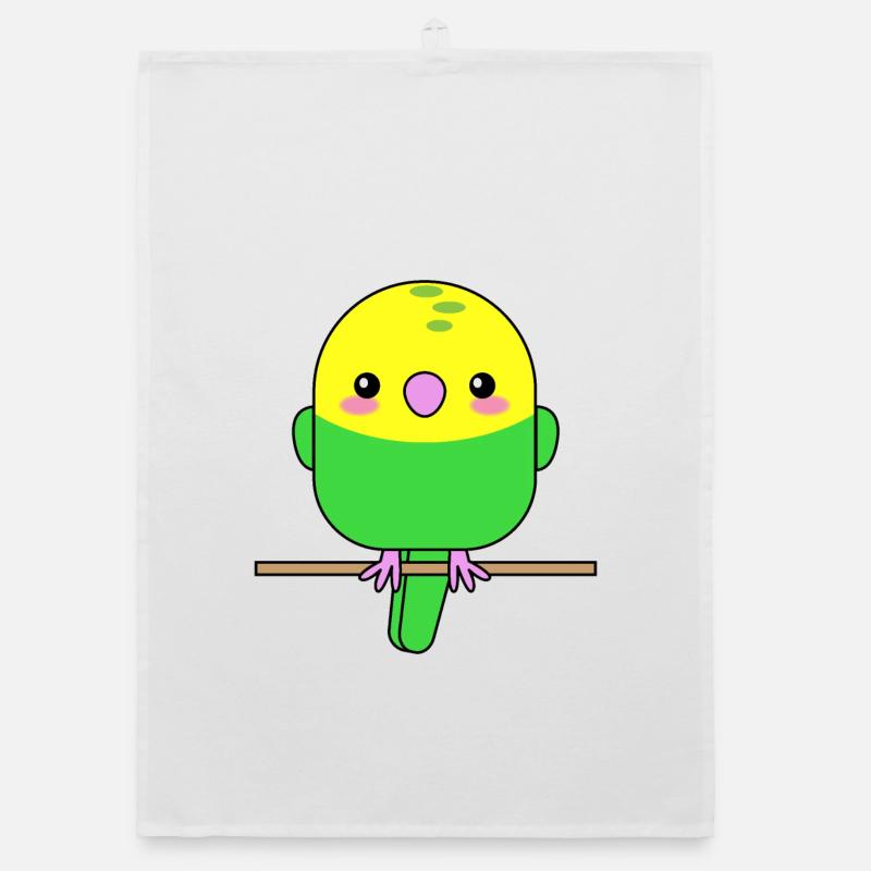 Budgerigar Parrot Organic dish towel