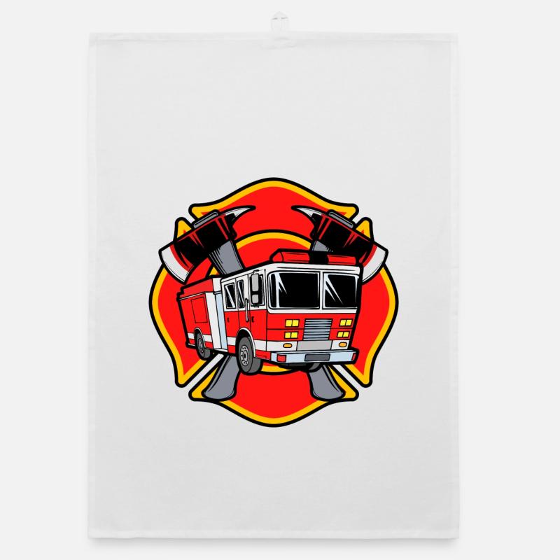 Fire Engine Fire Protection Fire Brigade Rescuer Organic dish towel