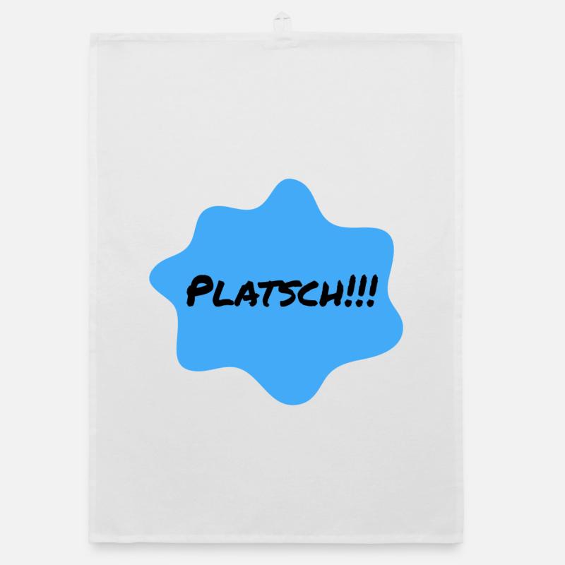 Platsch Blau Farbklecks Organic Geschirrtuch