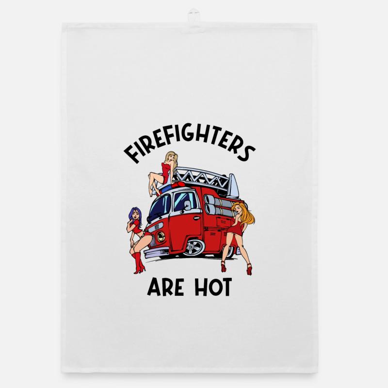 Lifesaver Fire Engine Statement Fire Brigade Organic dish towel
