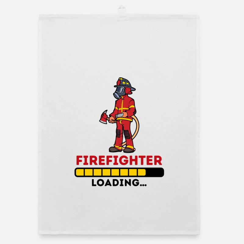 Fire Brigade Fire Hose Statement Lifesaver Organic dish towel
