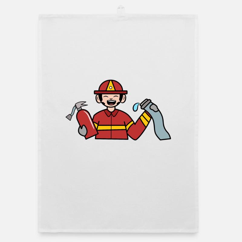 Fire hose fire extinguisher fire brigade rescuer Organic dish towel