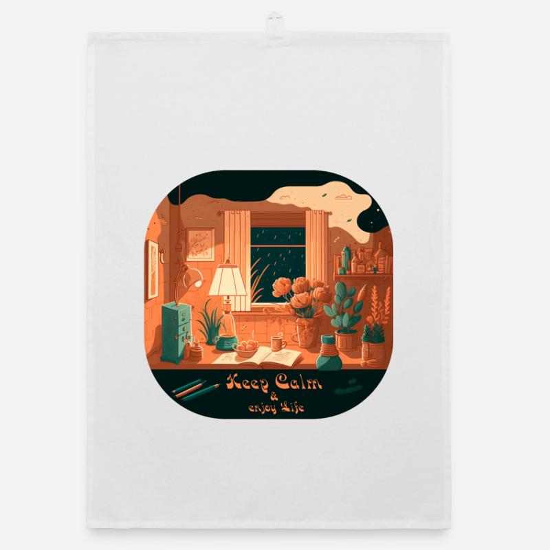 Keep Calm Organic dish towel