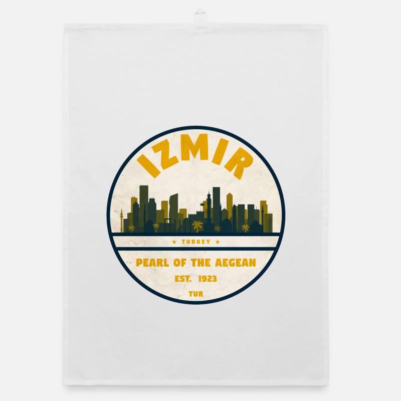 Perle d’Izmir de l’Insigne de la mer Égée Torchon bio