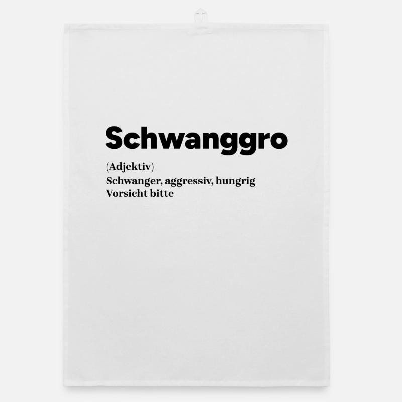 Schwangerschaft Schwanger Mutter Statement Eltern Organic Geschirrtuch