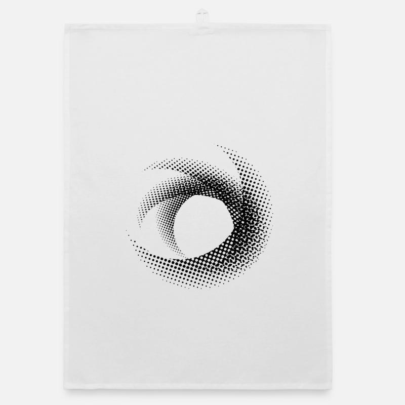 Circle art dotted Organic dish towel