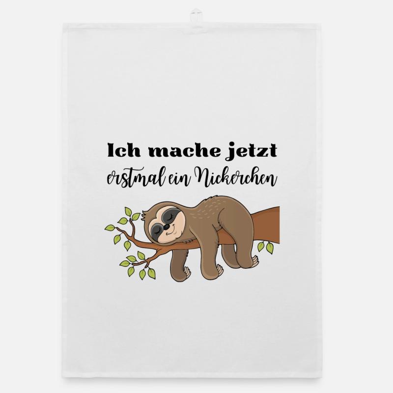 Ich mache jetzt erstmal ein Nickerchen Organic Geschirrtuch