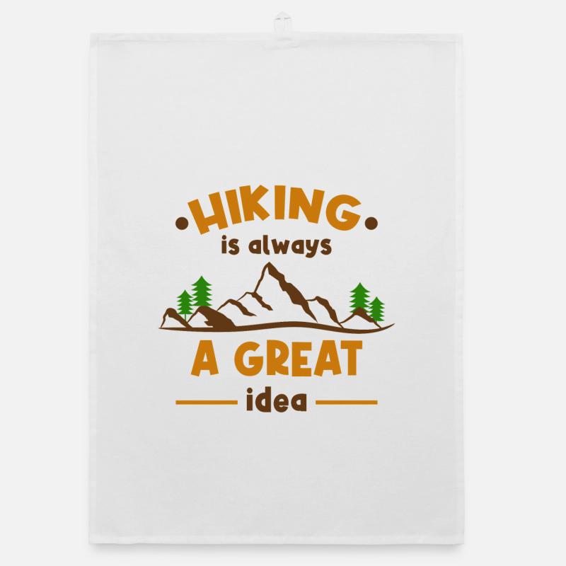 Wanderwege Bergsteigen Statement Wanderer Wandern Organic Geschirrtuch