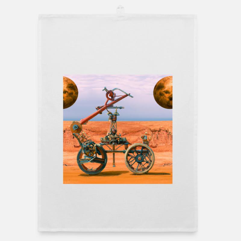 Mars car dans le style steampunk Torchon bio