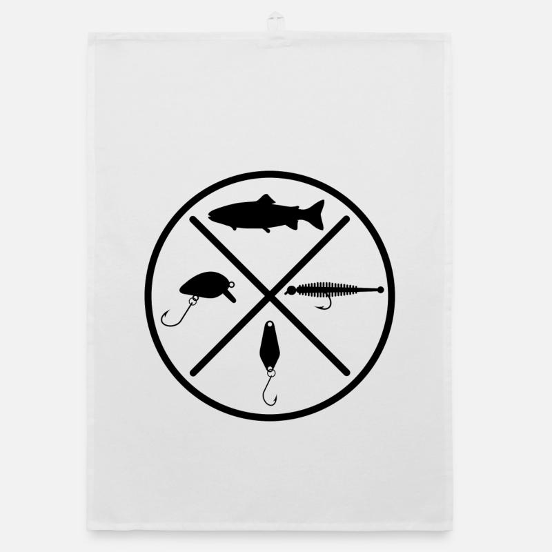 Forelle Kunstköder Organic Geschirrtuch