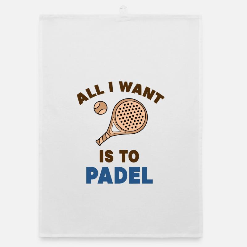 Padel Trainer Ball Racket Padelspiel Statement Organic Geschirrtuch