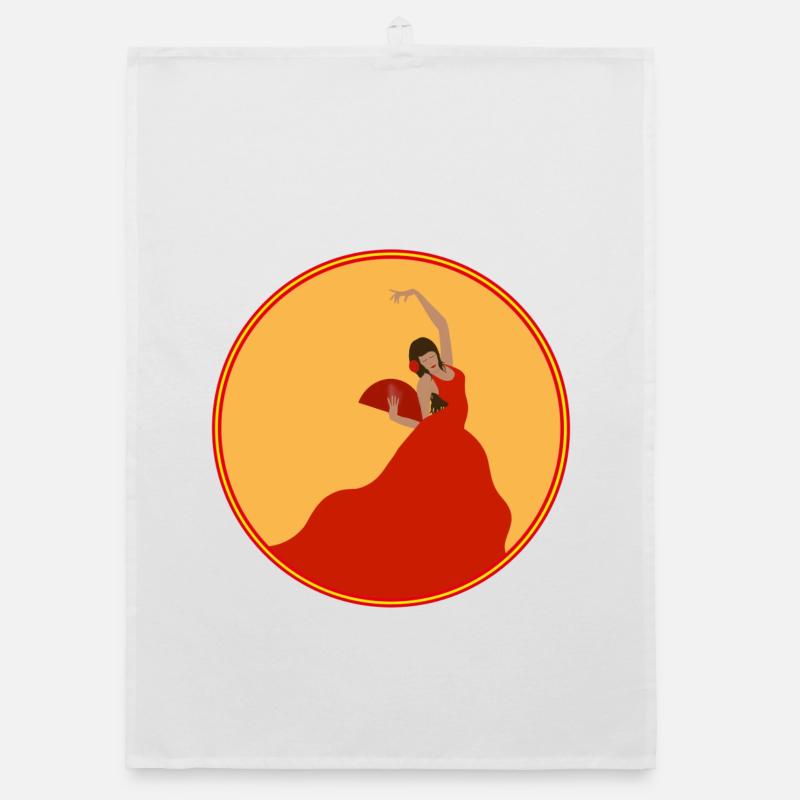 Flamenco Dancer 3 Organic dish towel