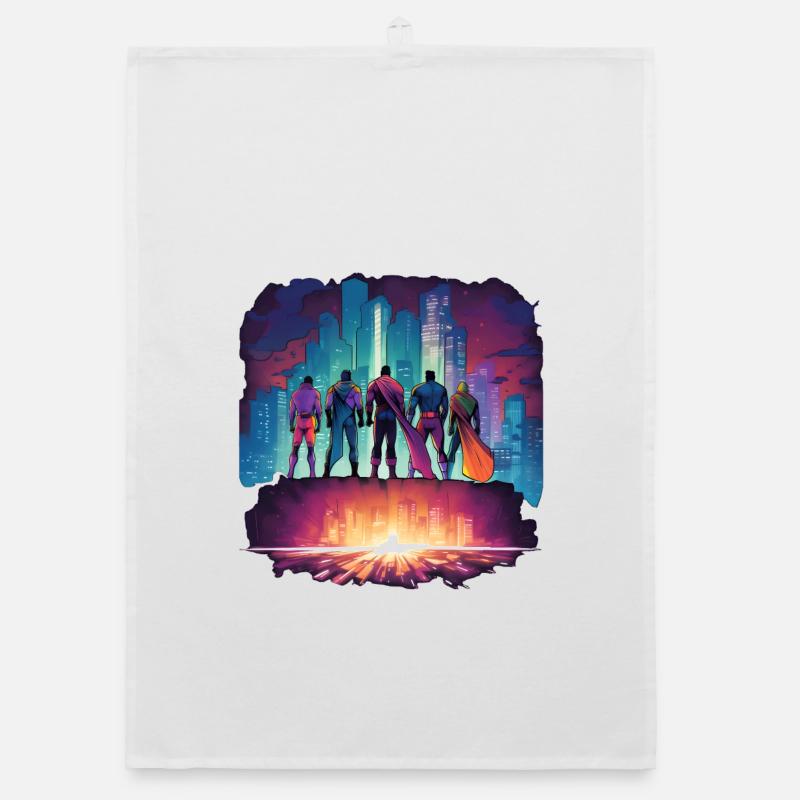 Superhelden Organic Geschirrtuch