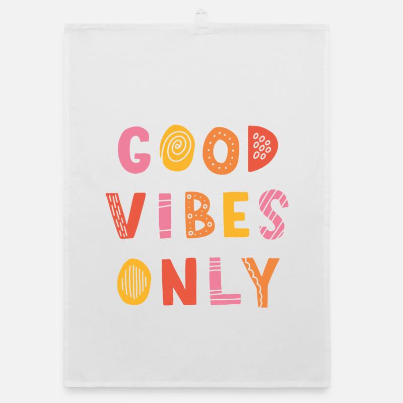 good-vibes-only Organic dish towel