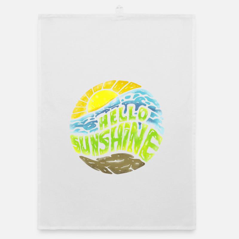 Sommer, Sonne, Lieblingszeit! Hello Sunshine! Organic Geschirrtuch