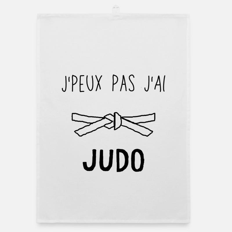 J Peux Pas J Ai Judo - Torchon bio - blanc