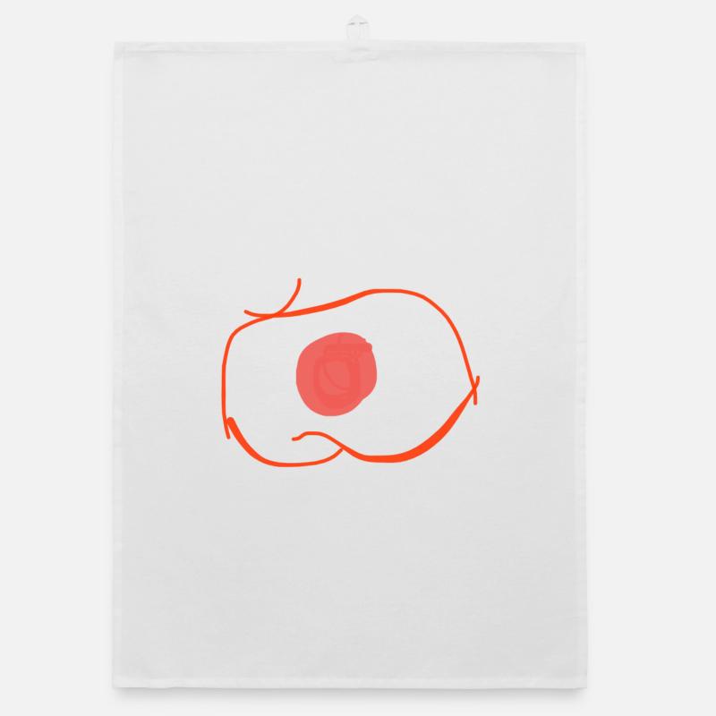 Red Artificial Eye Organic dish towel