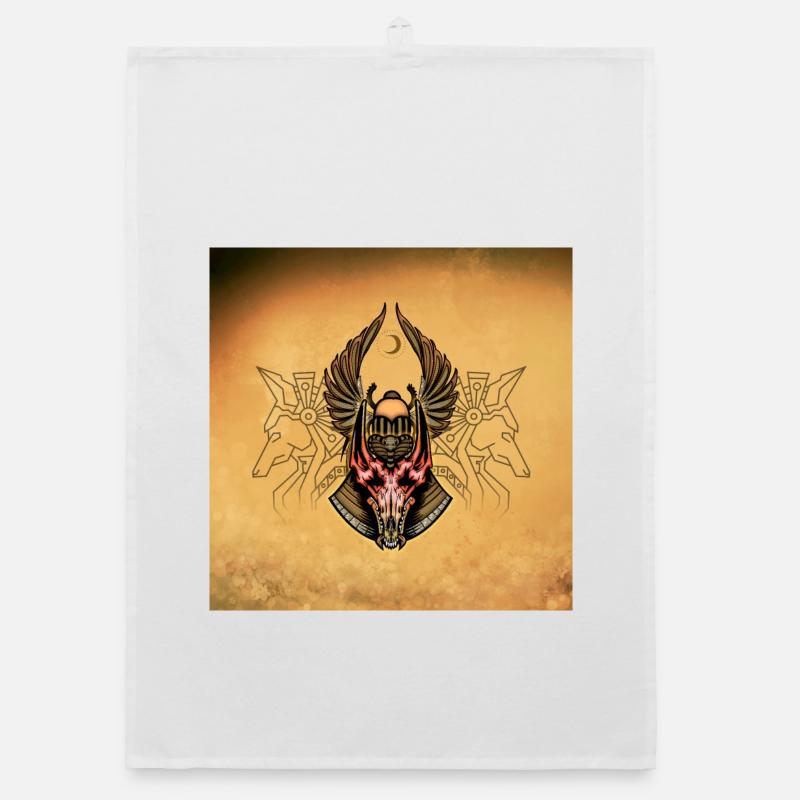 Ancient Egyptian beetle Organic dish towel