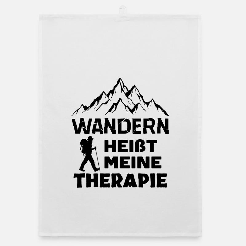 Bergwanderung Wanderung Wanderer Wandern Statement Organic Geschirrtuch