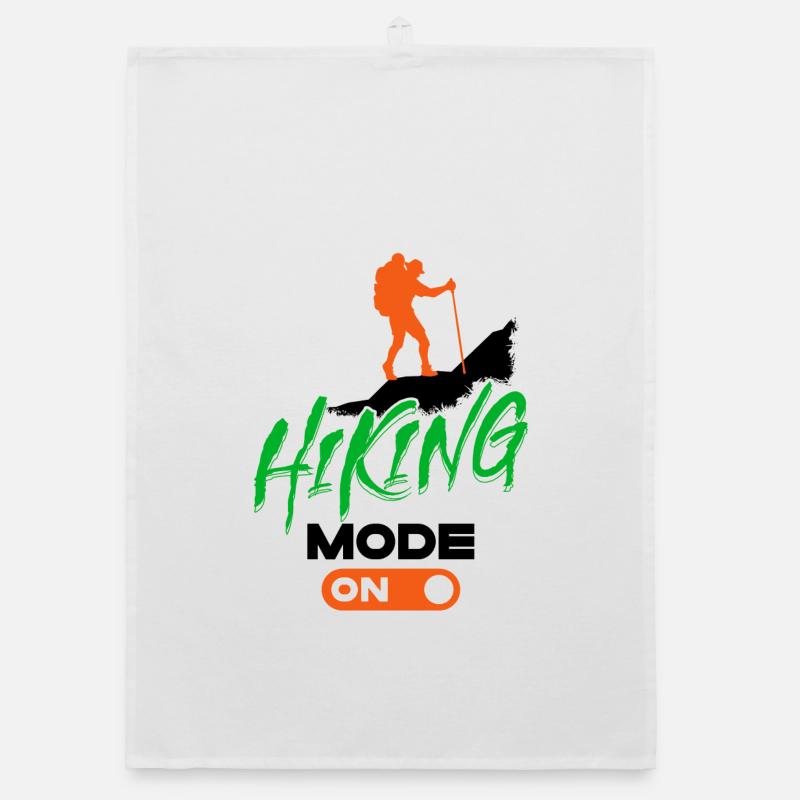 Mountain Hike Statement Hiker Hiking Hike Organic dish towel