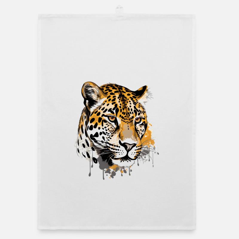 Jaguar - Organic Geschirrtuch - Weiß