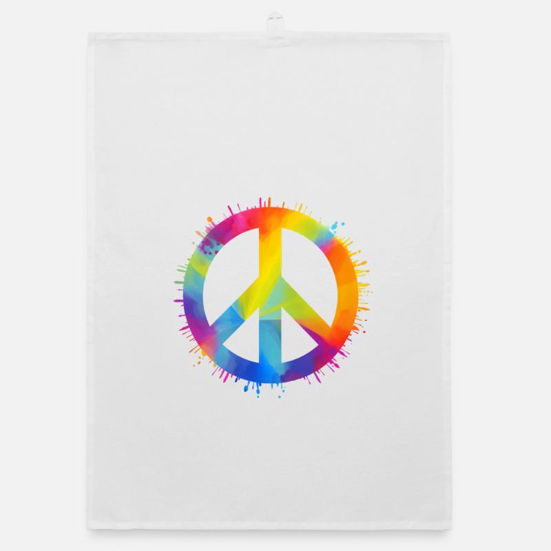 Rainbow Peace Organic dish towel