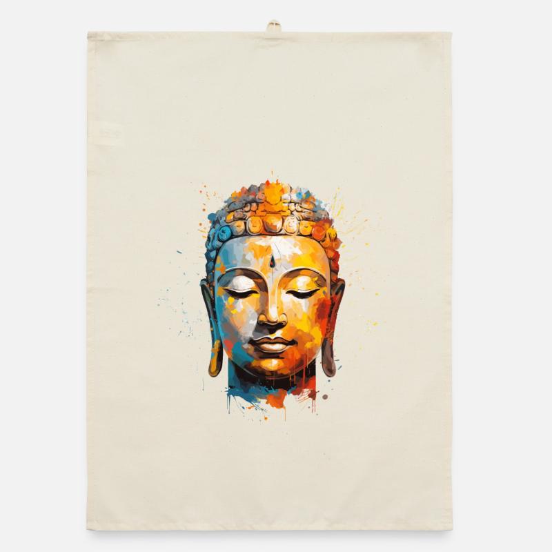 Conception de Bouddha Torchon bio