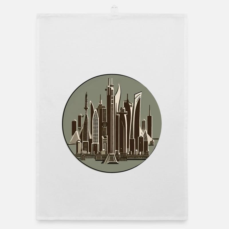 Skyscraper Organic dish towel